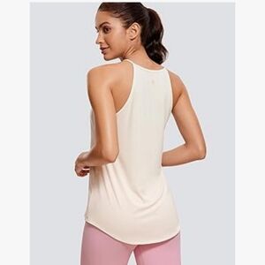 CRZ YOGA Halter High Neck Workout‎ Tops for Women Flowy Cami Sleeveless Tank S